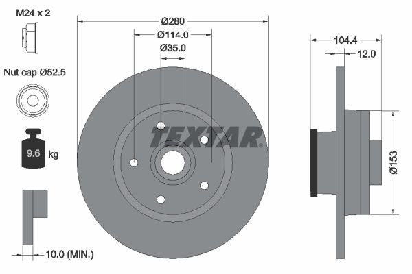 TEXTAR 92268903 Brake Disc