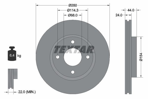 TEXTAR 92269203 Brake Disc