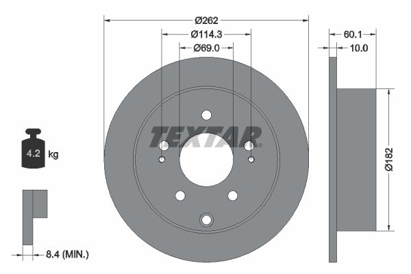 TEXTAR 92269403 Brake Disc