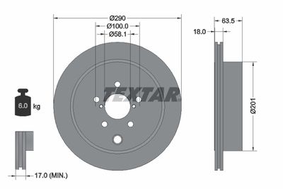 Brake Disc TEXTAR 92270903