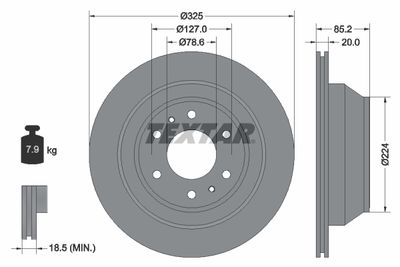 Brake Disc TEXTAR 92271103