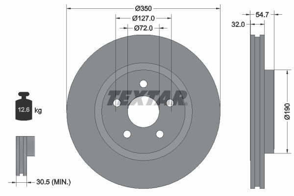 TEXTAR 92272205 Brake Disc