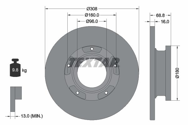 TEXTAR 92273903 Brake Disc