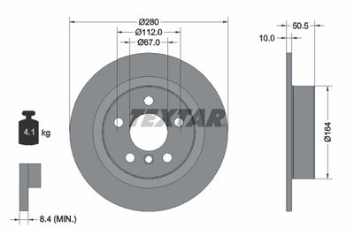 Brake Disc TEXTAR 92274603