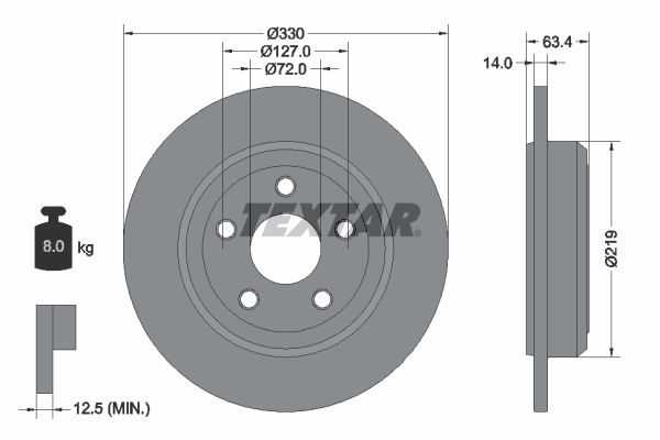 TEXTAR 92274703 Brake Disc