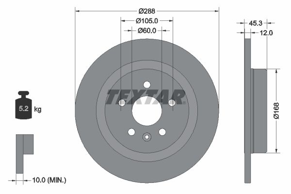 TEXTAR 92275203 Brake Disc