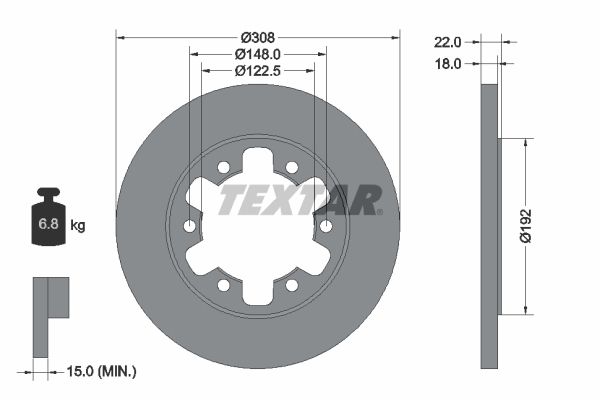 TEXTAR 92275803 Brake Disc