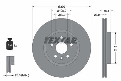 Brake Disc TEXTAR 92277205