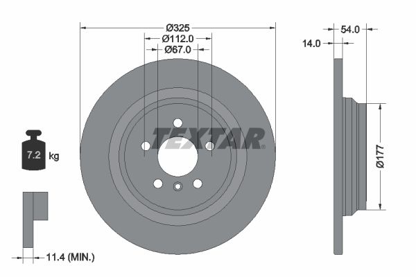 TEXTAR 92277405 Brake Disc