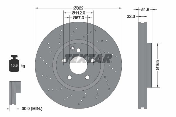TEXTAR 92277705 Brake Disc