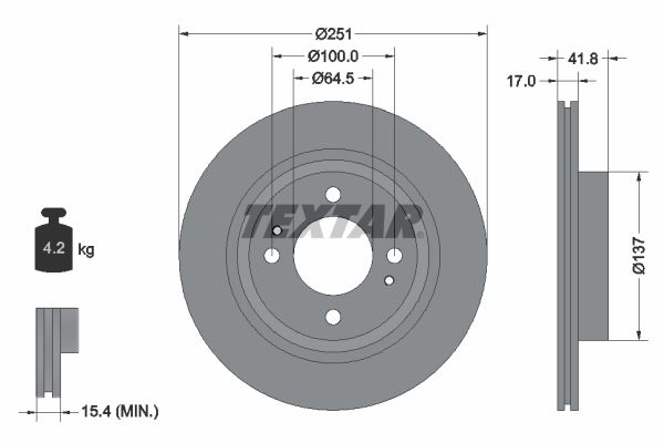 TEXTAR 92278003 Brake Disc