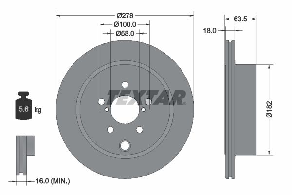 TEXTAR 92278503 Brake Disc