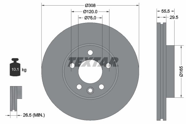 TEXTAR 92279505 Brake Disc