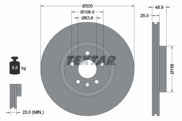 TEXTAR 92282105 Brake Disc