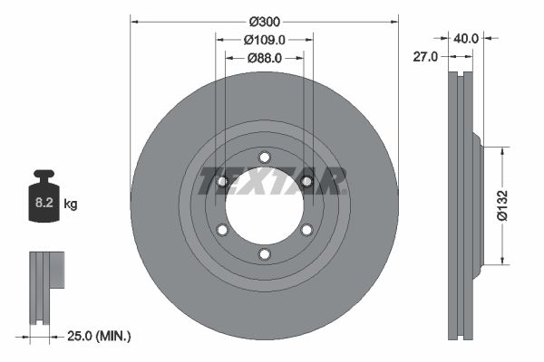 TEXTAR 92282403 Brake Disc