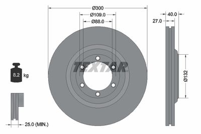 Brake Disc TEXTAR 92282403