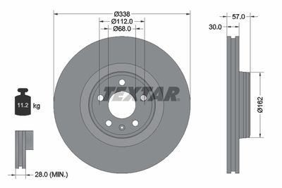 Brake Disc TEXTAR 92282605