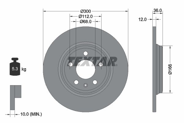 TEXTAR 92282803 Brake Disc