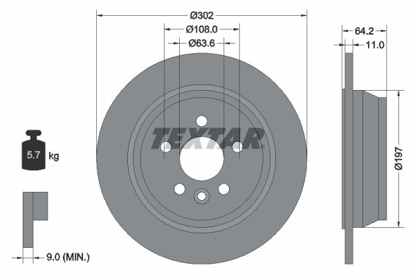 TEXTAR 92283003 Brake Disc