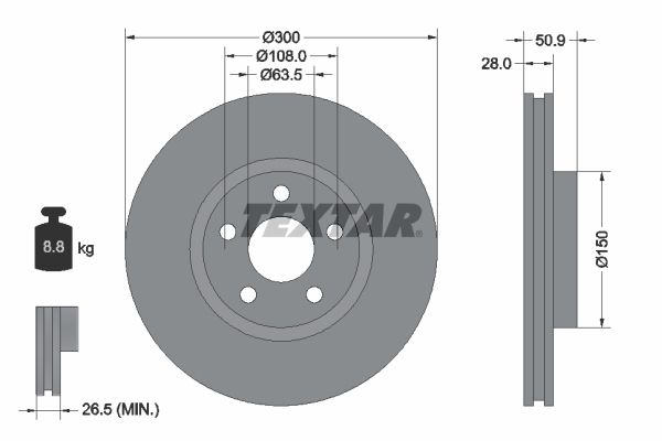 TEXTAR 92283105 Brake Disc
