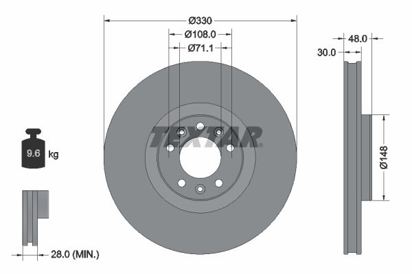TEXTAR 92283403 Brake Disc