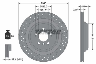 Brake Disc TEXTAR 92283703