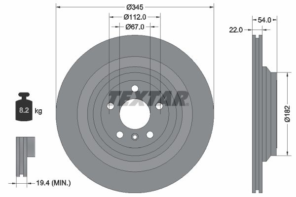 TEXTAR 92284003 Brake Disc