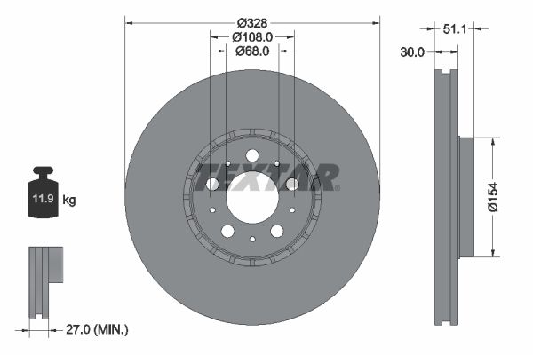 TEXTAR 92284105 Brake Disc