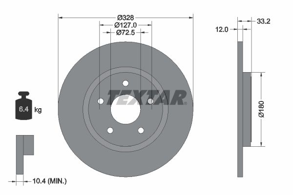 TEXTAR 92286003 Brake Disc