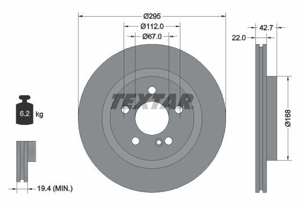 TEXTAR 92286903 Brake Disc