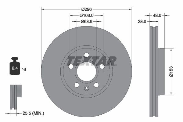 TEXTAR 92287505 Brake Disc