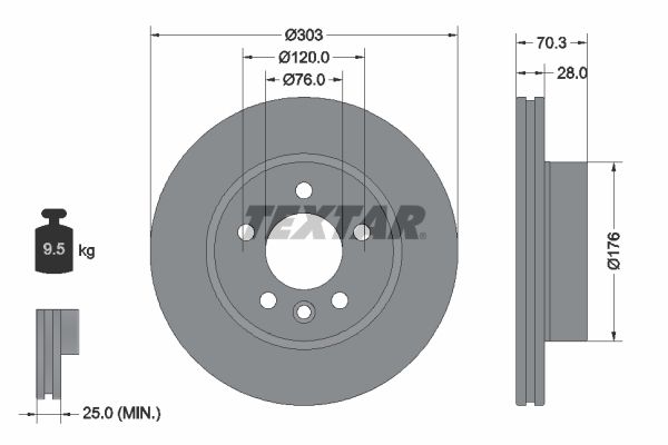 TEXTAR 92288403 Brake Disc
