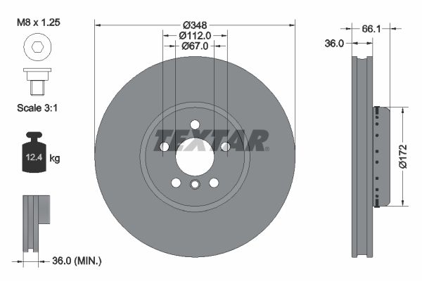 TEXTAR 92288725 Brake Disc