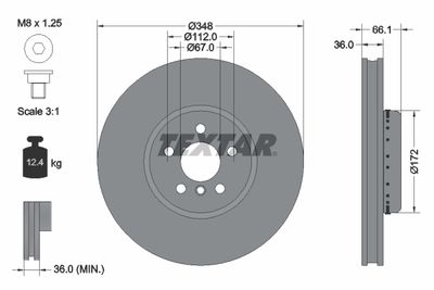 Brake Disc TEXTAR 92288725