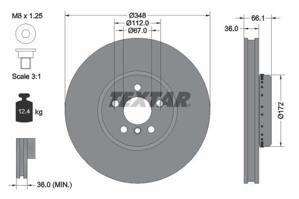 TEXTAR 92288825 Brake Disc