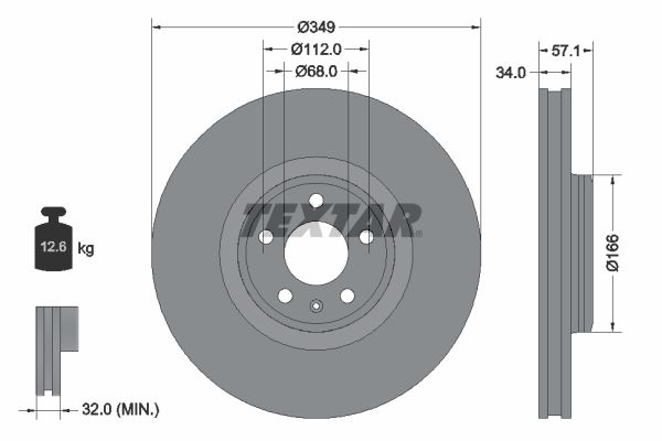 TEXTAR 92289305 Brake Disc