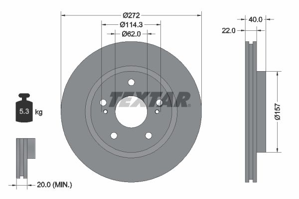 TEXTAR 92289403 Brake Disc