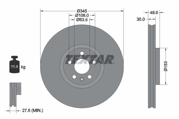 TEXTAR 92289805 Brake Disc