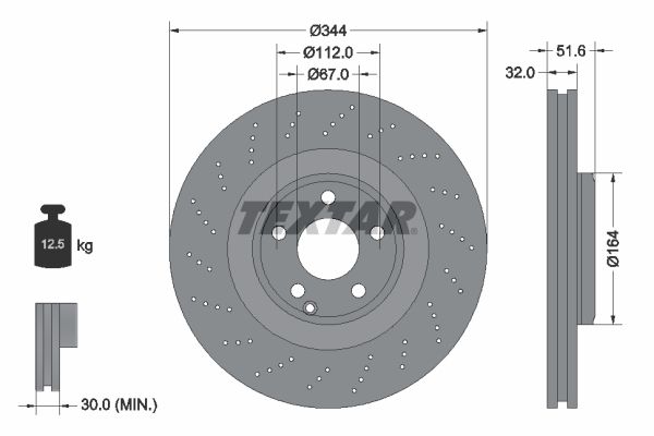 TEXTAR 92289905 Brake Disc
