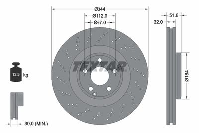 Brake Disc TEXTAR 92289905