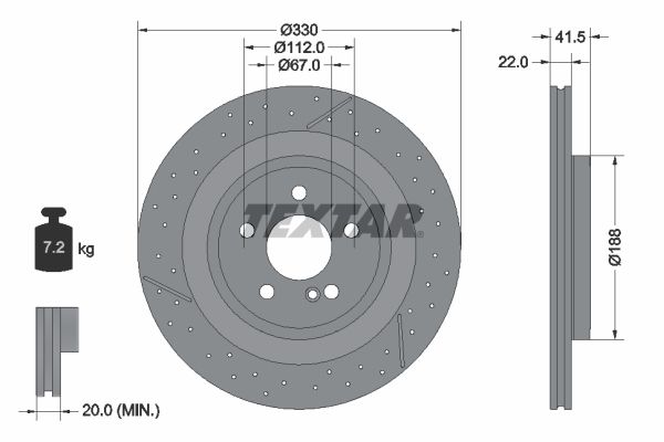 TEXTAR 92290605 Brake Disc