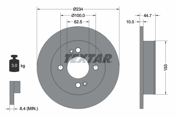 TEXTAR 92291603 Brake Disc