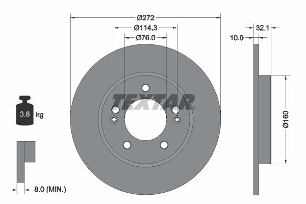 TEXTAR 92291703 Brake Disc