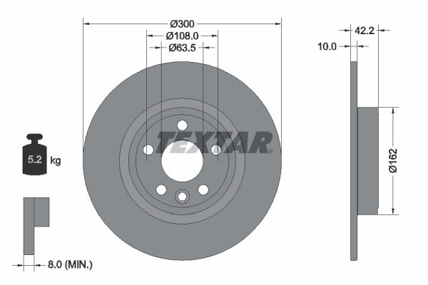 TEXTAR 92293803 Brake Disc