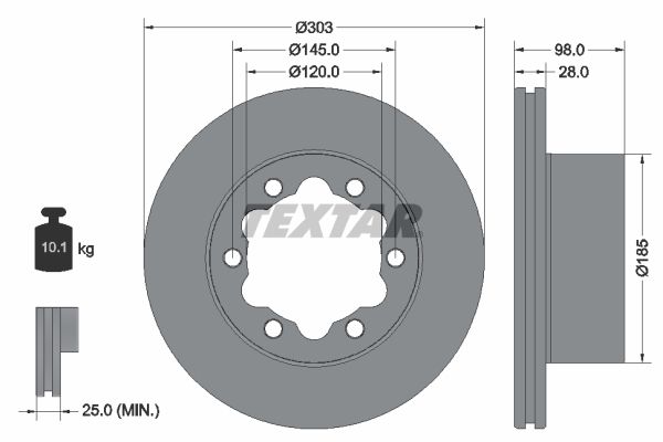 TEXTAR 92295303 Brake Disc