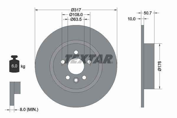 TEXTAR 92300403 Brake Disc