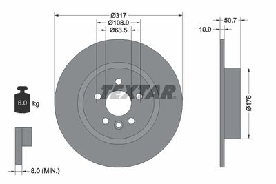 Brake Disc TEXTAR 92300403