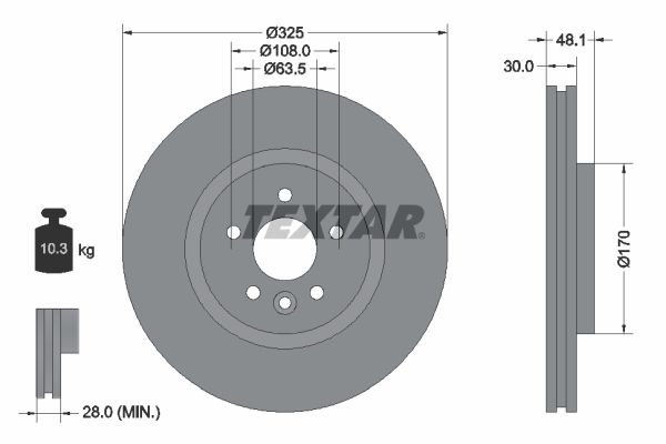TEXTAR 92300505 Brake Disc