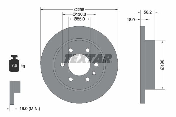 TEXTAR 92301003 Brake Disc