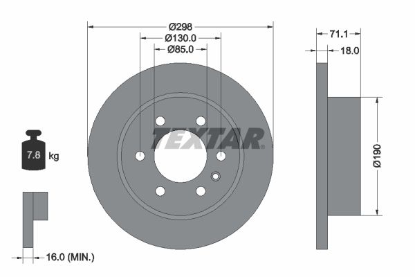 TEXTAR 92301103 Brake Disc